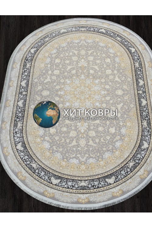 Иранский ковер Farsi 1200 121730 Серый овал